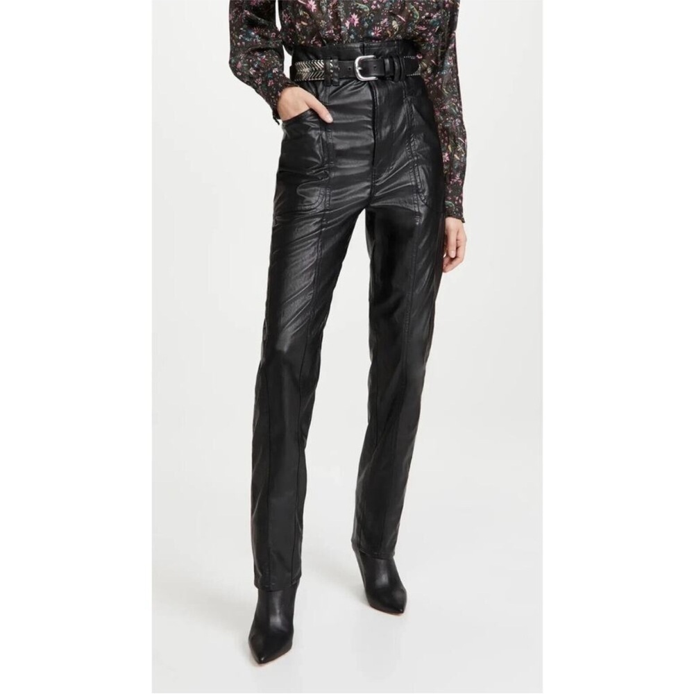 Isabel Marant Etoile Tessini Faux Leather Pants NWT SZ 34(2)
